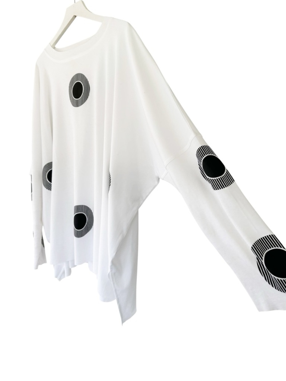 Planet By Lauren G • Pima Cotton Spotlight Oversized Crew Swing Tee - Picture 4 of 12